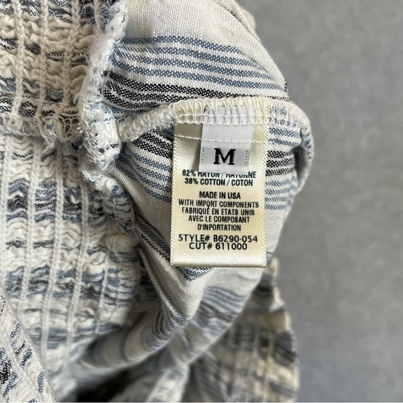 Bella Dahle Revolve Jumpsuit Cotton Blend Wide Leg Raw Hem Blue Grey Size M #916 - Picture 7 of 8